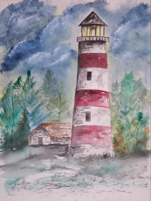 sapelo island lighthouse art painting